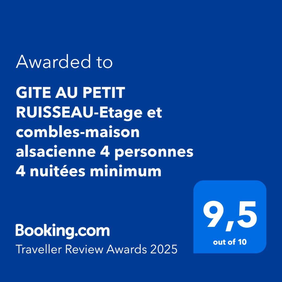 Gite Au Petit Ruisseau-Etage Et Combles-Maison Alsacienne 4 Personnes 4 Nuitees Minimum Langensoultzbach Екстериор снимка